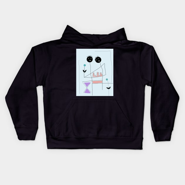 The Kids on the Outskirts Stick Figure Kids Hoodie by Eigo Wild